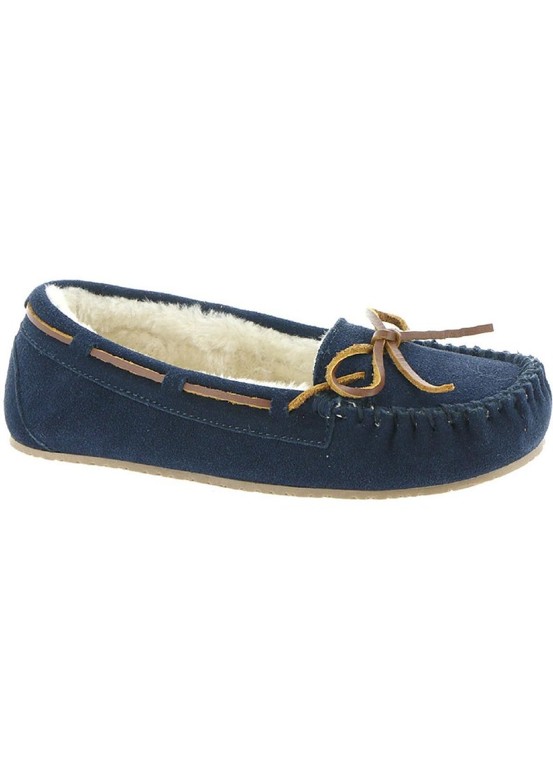 Minnetonka Lodge Trapper Womens Suede Faux Fur Lined Moccasins