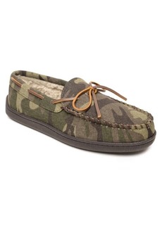 Minnetonka Camo Fleece Lined Moccasin in Green Camo Print at Nordstrom