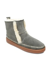 Minnetonka Jade Boot with Genuine Shearling Trim in Grey Suede at Nordstrom