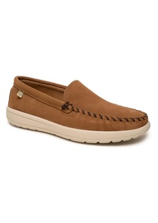 Minnetonka Men's Discover Classic Suede Slip-on Shoes - Dusty brown