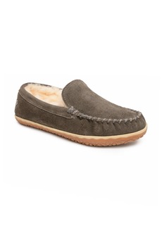 Minnetonka Terese Genuine Shearling Loafer in Charcoal at Nordstrom