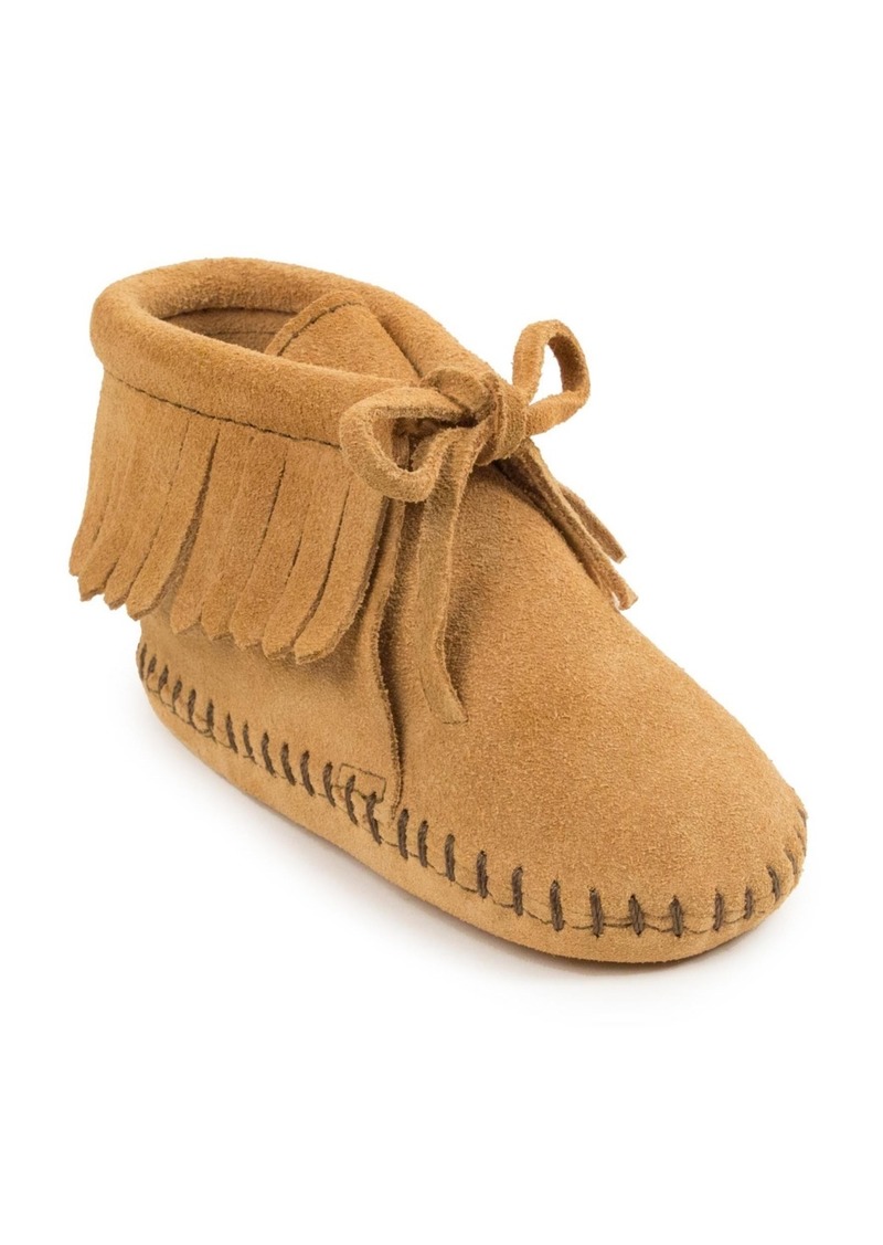 Minnetonka Toddler Boys and Girls Suede Fringe Booties - Tan