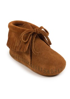 Minnetonka Toddler Boys and Girls Suede Fringe Booties - Brown
