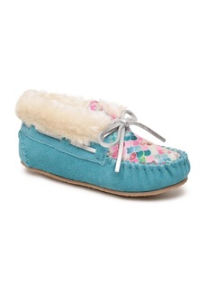 Minnetonka Toddler Girls Charley Moccasin Slippers - Mermaid Truquoise