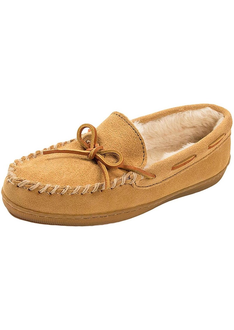 Minnetonka Pile Lined Hardsole Mens Suede Casual Moccasin Slippers