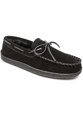 Minnetonka Pile Lined Hardsole Mens Suede Faux Fur Lined Moccasins