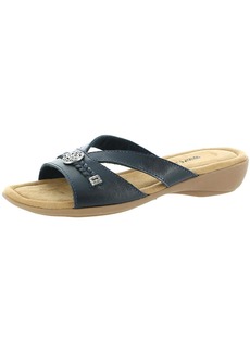 Minnetonka Siesta Womens Leather Slip On Slide Sandals