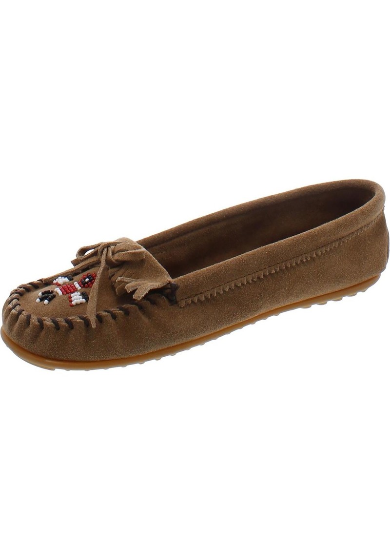 Minnetonka Thunderbird II Womens Suede Beaded Moccasins