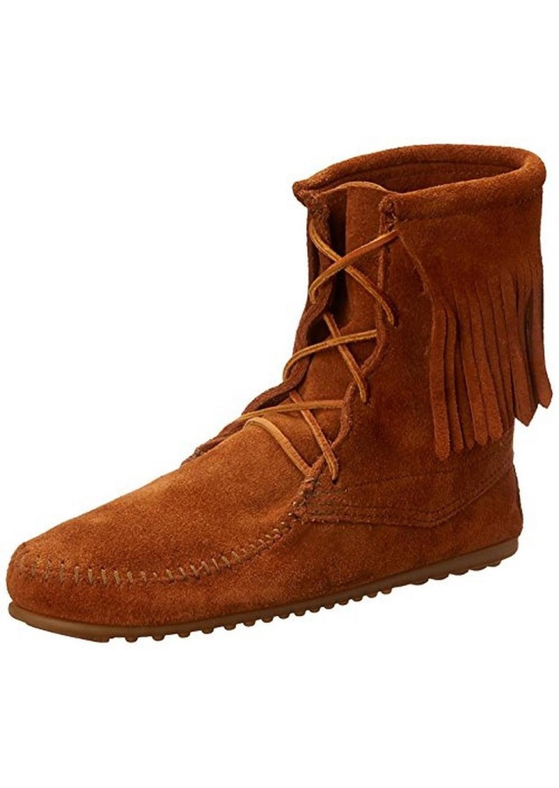 Minnetonka Tramper Womens Suede Fringe Moccasin Boots