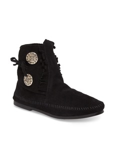 Minnetonka Two-Button Hardsole Bootie in Black at Nordstrom