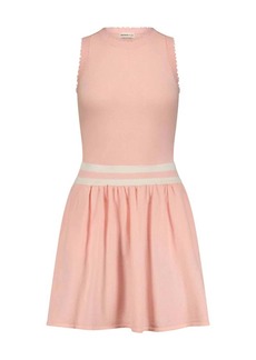 Minnie Rose Cashmere Frayed Edge Tank Dress In Pink Pearl