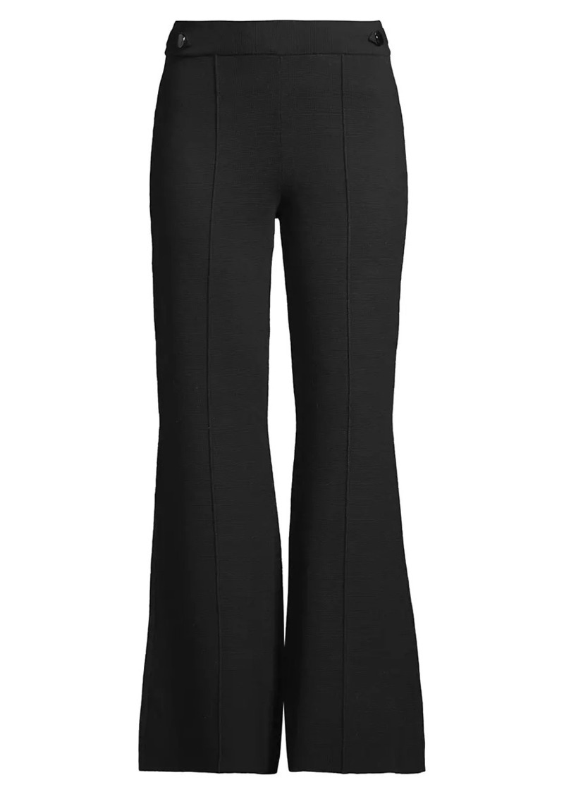 Minnie Rose Cotton-Blend Flared Knit Pants