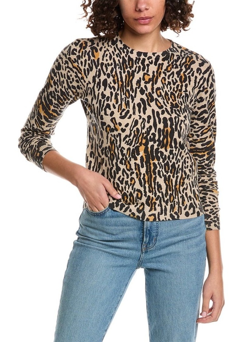 Minnie Rose Leopard Cashmere-Blend Sweater