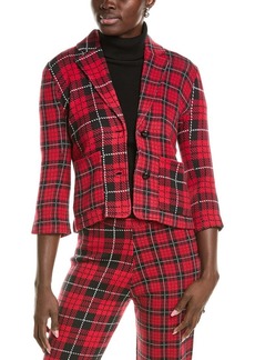 Minnie Rose Mixed Plaid Blazer