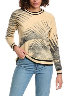 Minnie Rose Reverse Palm Print Cashmere-Blend Sweater