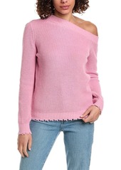 Minnie Rose Shaker Off-The-Shoulder Cashmere-Blend Sweater