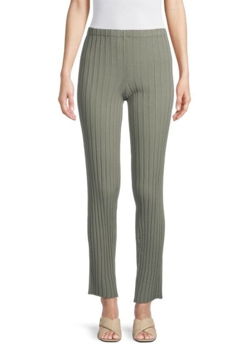 Minnie Rose Ribbed Knit Pull On Pants