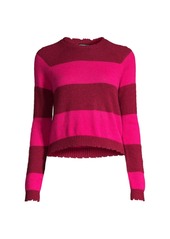 Minnie Rose Striped Cashmere Sweater