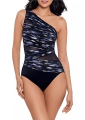 Miraclesuit Bronze Reign Jena One-Shoulder One-Piece Swimsuit