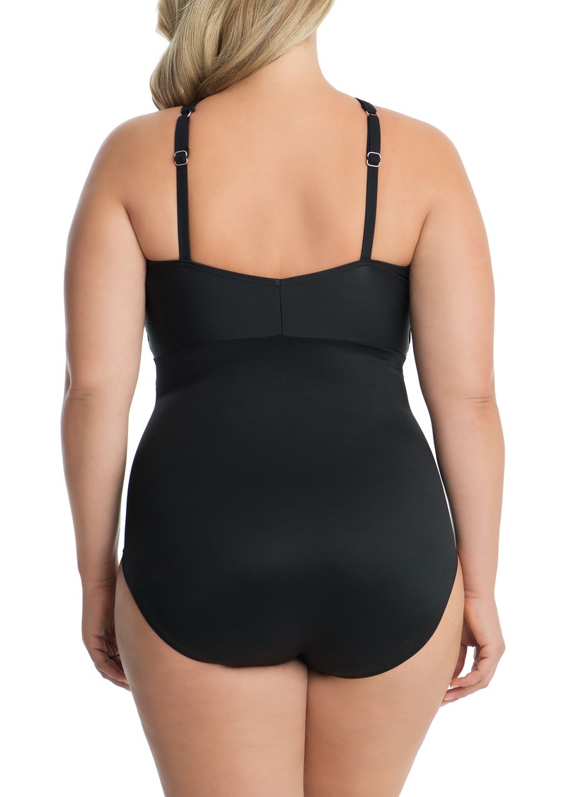 Miraclesuit Miraclesuit® Embrace Underwire Halter One Piece Swimsuit Plus Size Swimwear