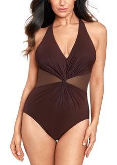 Miraclesuit Illusionists Wrapture One Piece Swimsuit - Sumatra Brown