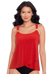 Miraclesuit Razzle Dazzle Underwire Tankini Top - Cayenne Red