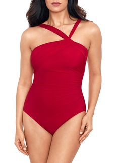Miraclesuit Rock Solid Europa Asymmetric Underwire One Piece Swimsuit