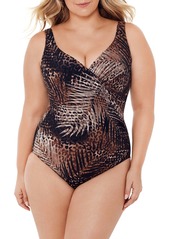 Miraclesuit® Tigris It's a Wrap Underwire One-Piece Swimsuit (Plus Size)