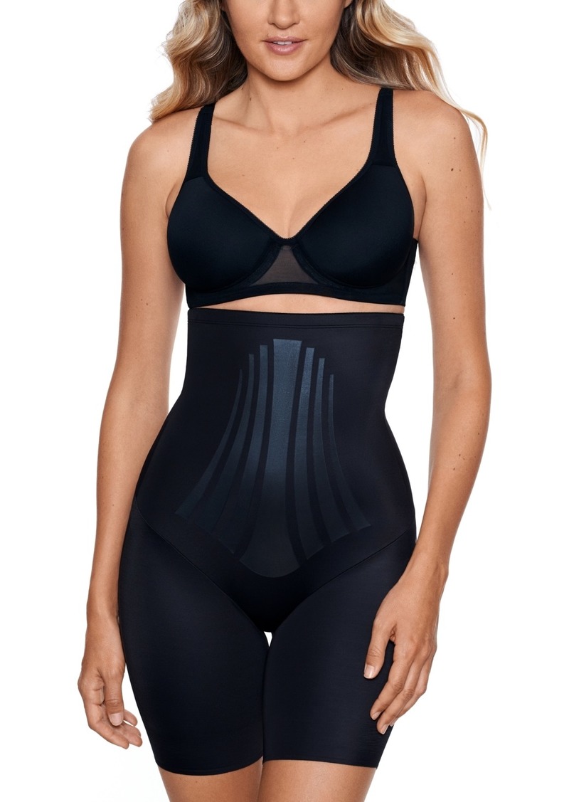 Miraclesuit Shapewear Women's Modern Miracle High-Waist Thigh Slimmer with Lycra FitSense print technology 2569 - Black
