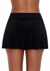 Miraclesuit Women's Solid Layered Ruffle Swim Skirt - Black