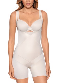 Miraclesuit Women's Tummy Tuck Extra-Firm Open-Bust Mid-Thigh Bodysuit 2412 - Warm Beige