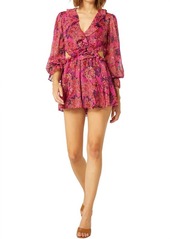 Misa Azalea Romper In Fuschia Batik