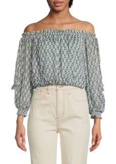 Misa Eva Floral Off Shoulder Top