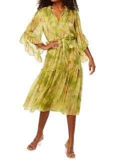 Misa Marcele Dress In Chartreuse Abstract