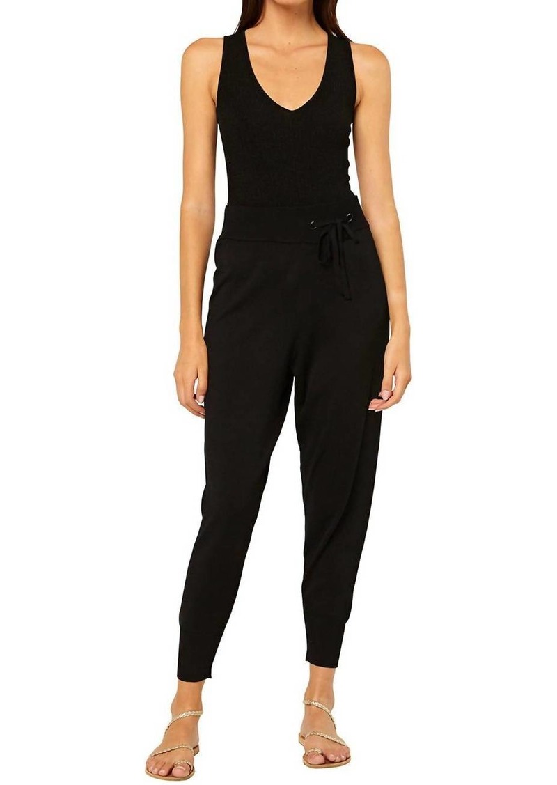 Misa Payton Knit Pant In Black Metallic