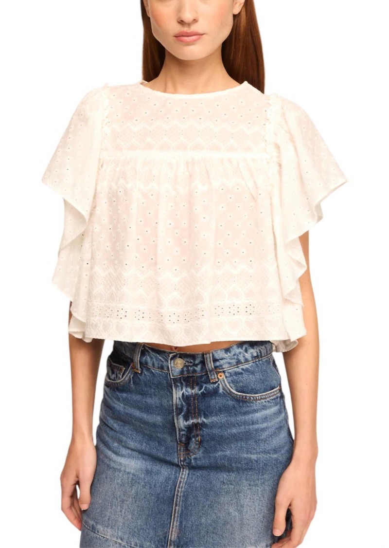 Misa Penelope Top In White Eyelet