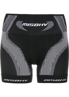Misbhv logo-print mini shorts