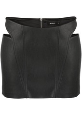 Misbhv faux-leather cut-out miniskirt