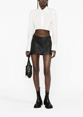 Misbhv faux-leather cut-out miniskirt