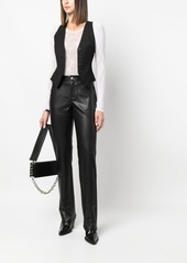 Misbhv faux-leather straight-leg trousers