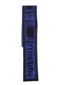 Misbhv intarsia-knit logo textured scarf