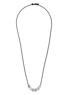 Misbhv logo-charm cord necklace