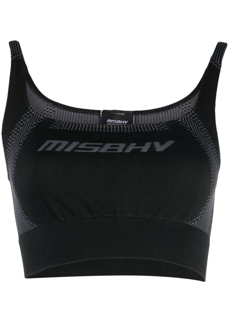 Misbhv logo-print sports bra