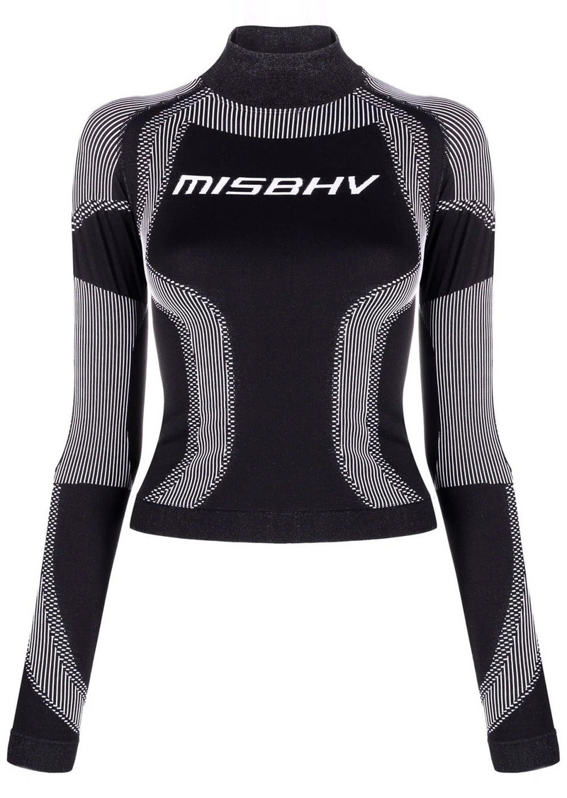 MISBHV Black Monogram Puffer Vest for Women