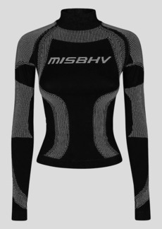 MISBHV BLACK AND WHITE STRETCH SPORT MUTED TOP