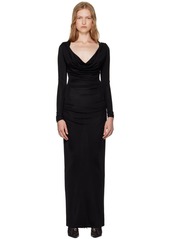 MISBHV Black Hooded Maxi Dress