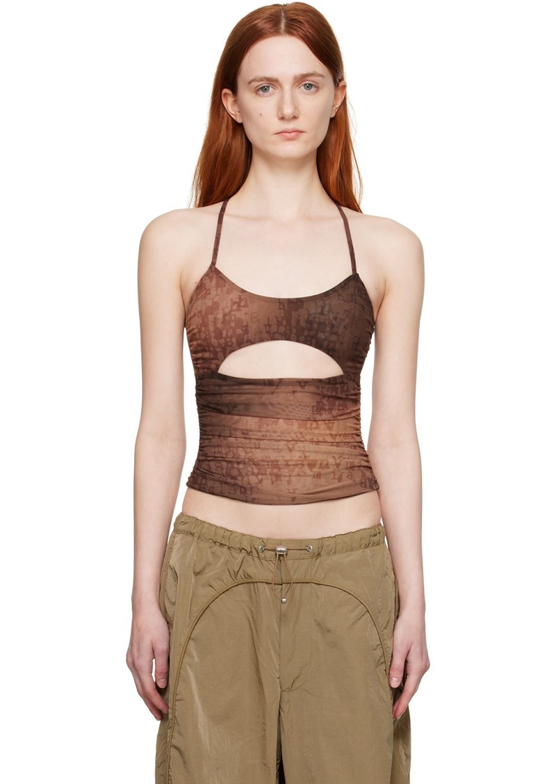 MISBHV Brown Typewriter Camisole