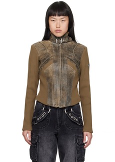 MISBHV Brown X Leather Jacket