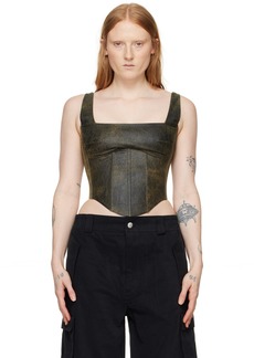 MISBHV SSENSE Exclusive Brown Faux-Leather Tank Top