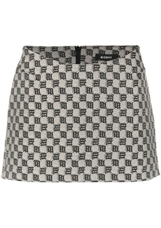 Misbhv monogram-pattern mini skirt